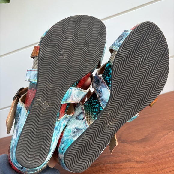 Spring Step Baocire L'artiste Artsy Strappy Wedge Slides Leather Sandals 9 US 40 - Picture 8 of 8